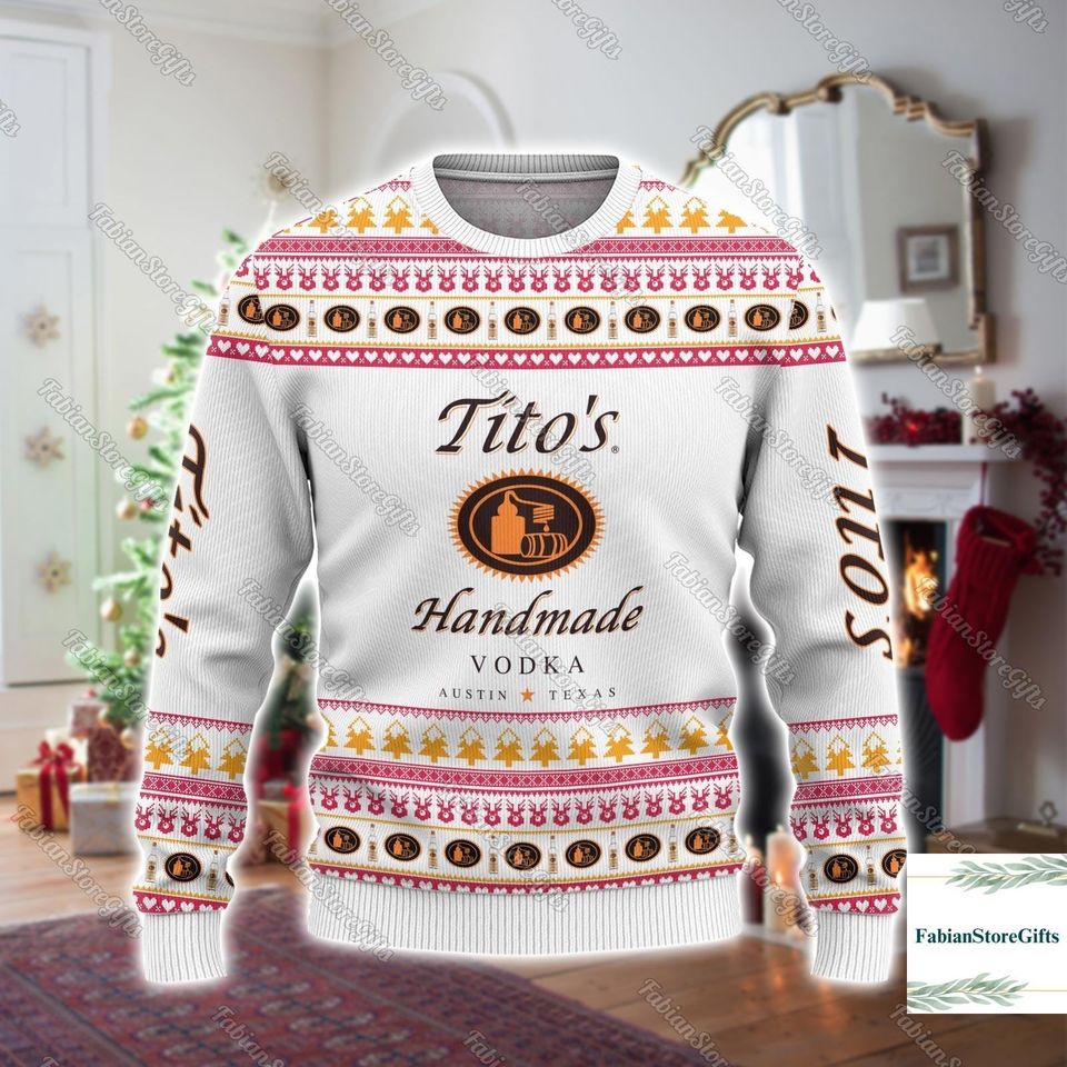 Tito Vodka Christmas Sweater, Tito Vodka Sweater Men, Drinking Party Gift - Image 5