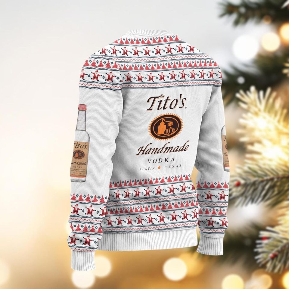 Tito's Christmas Sweater, Tito's Xmas Sweater, Tito Ugly Sweater - Image 4