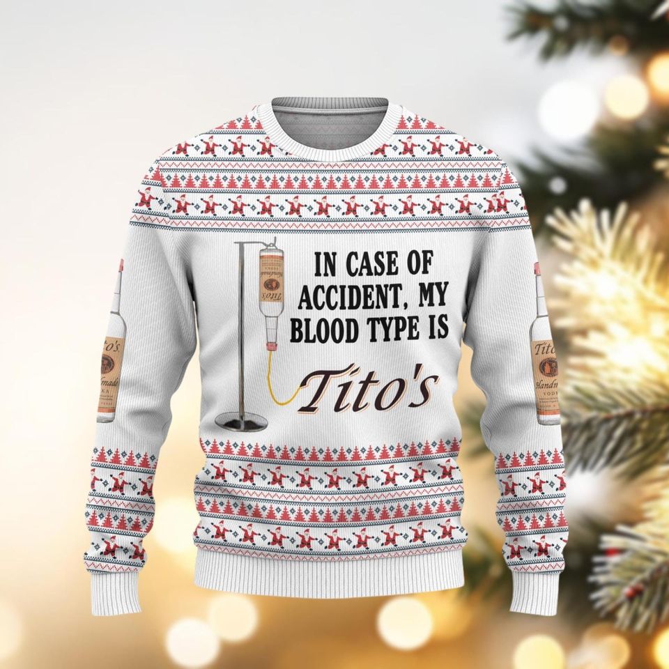 Tito's Christmas Sweater, Tito's Xmas Sweater, Tito Ugly Sweater - Image 3