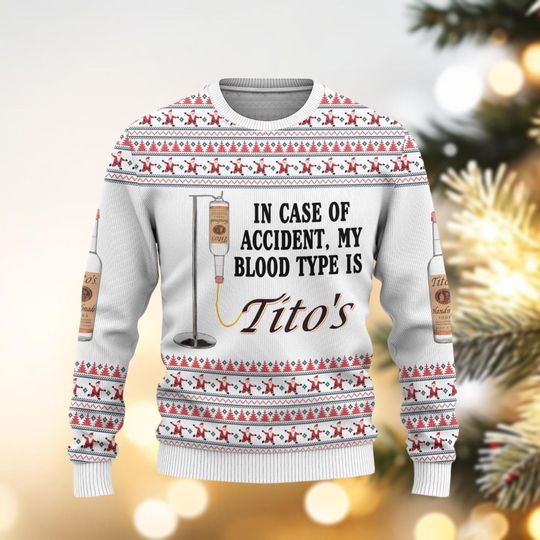 Tito's Christmas Sweater, Tito's Xmas Sweater, Tito Ugly Sweater - Image 9