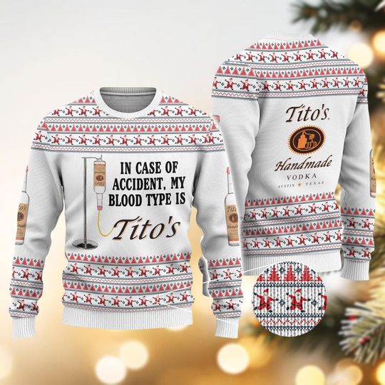 Tito's Christmas Sweater, Tito's Xmas Sweater, Tito Ugly Sweater - Image 8