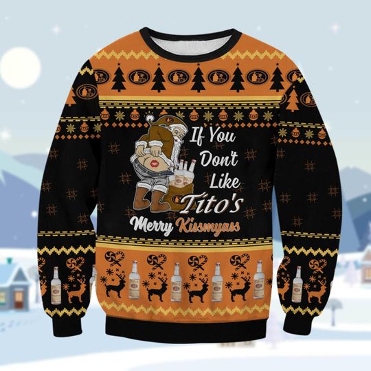 Titos Handmade Vodka Sweater, Titos Fan Christmas Sweater, Austin Texas Label Sweater - Image 3