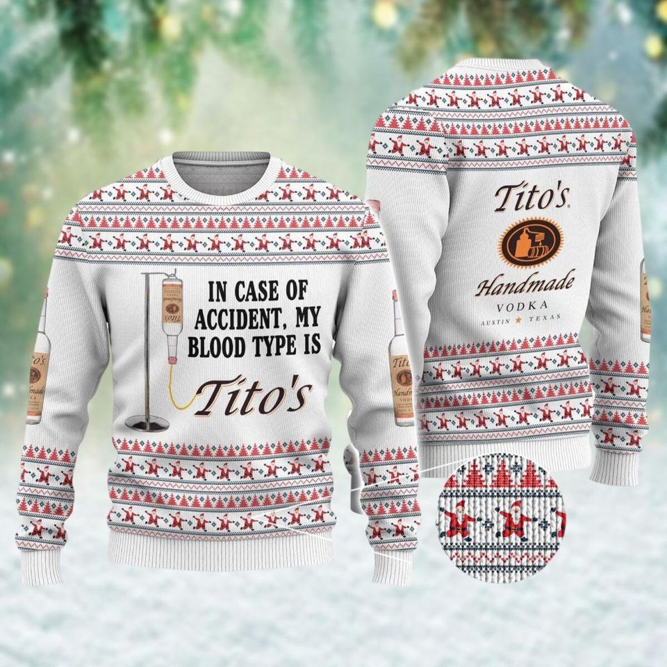 Tito's Ugly Christmas Sweater, Titos Vodka Xmas Sweater