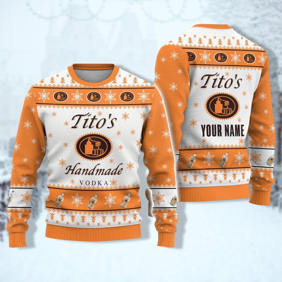 Tito's Vodka Christmas Ugly Sweater