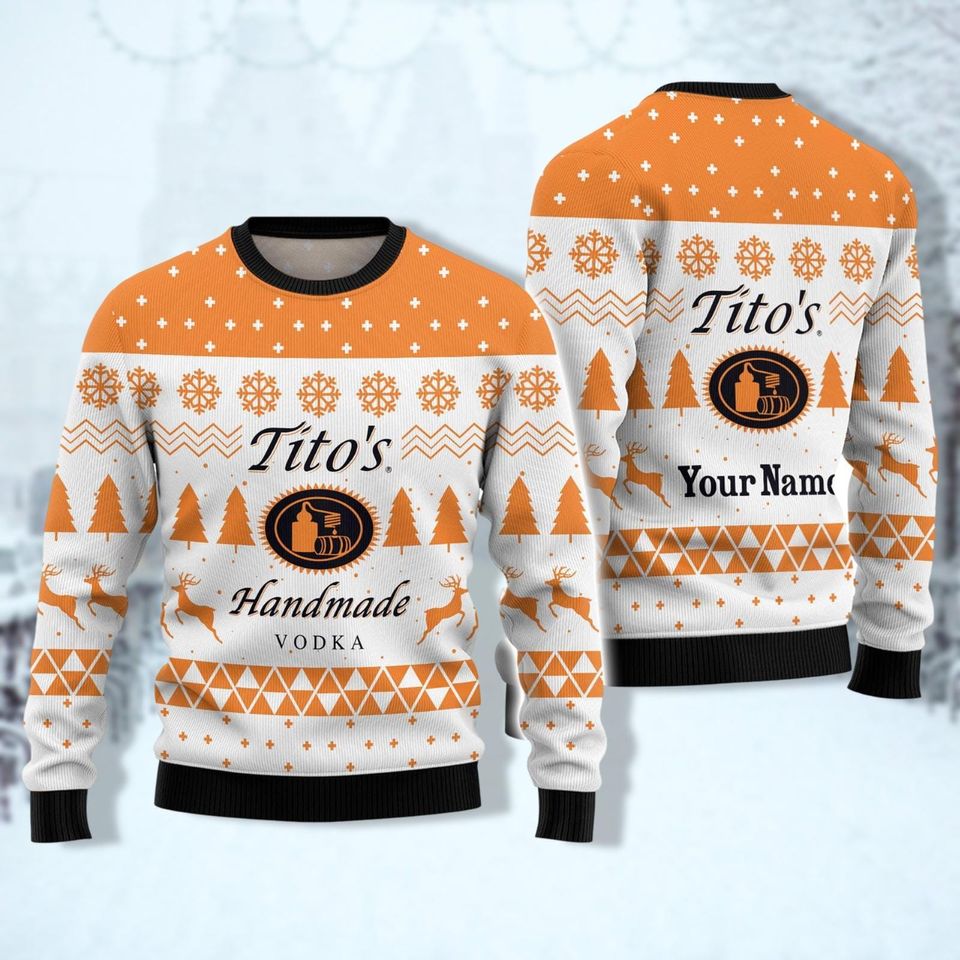 Titos Vodka Christmas Ugly Sweater, Tito Lover Shirt, Gift For Vodka Lover