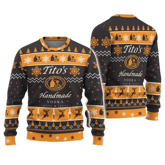Titos Vodka Ugly Christmas Sweater, Tito Woman Sweater, Merry Christmas Sweaters - Image 8