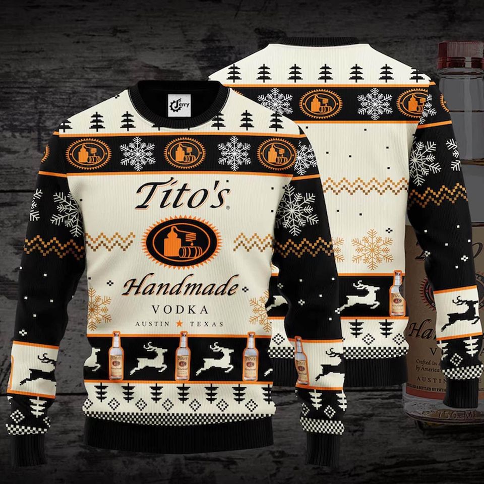 Titos Vodka Ugly Christmas Sweater - Vodka Xmas Sweater