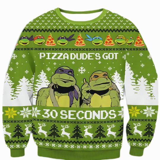 TMNT Teenage Mutant Ninja Turtles Ugly Christmas Sweater - Image 3