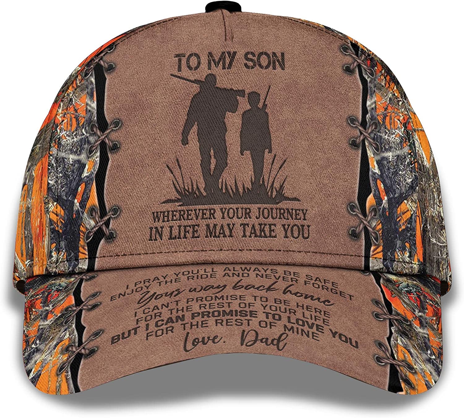 To My Son Cap, Gift For Son From Dad, Hunting Family Cap, Hunting Camo Cap Trucker Hats Custom Hats Gifts For Men & Women