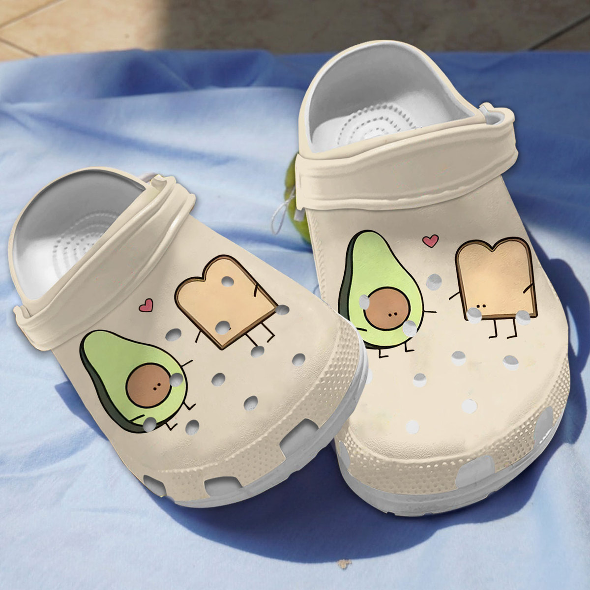 Toast And Avocado Crocs Crocband Clogs Shoes Comfortable For Men Women and Kids