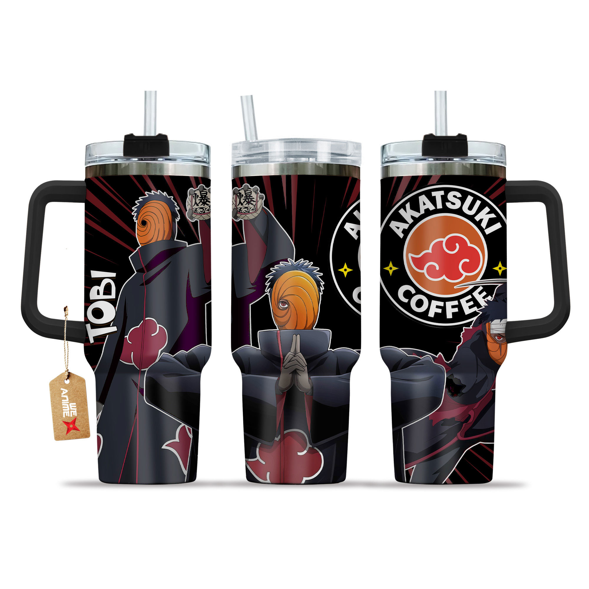 Tobi Naruto Anime Custom Stanley Cup 40 oz 30 oz Tumbler With HandleTVC2301150