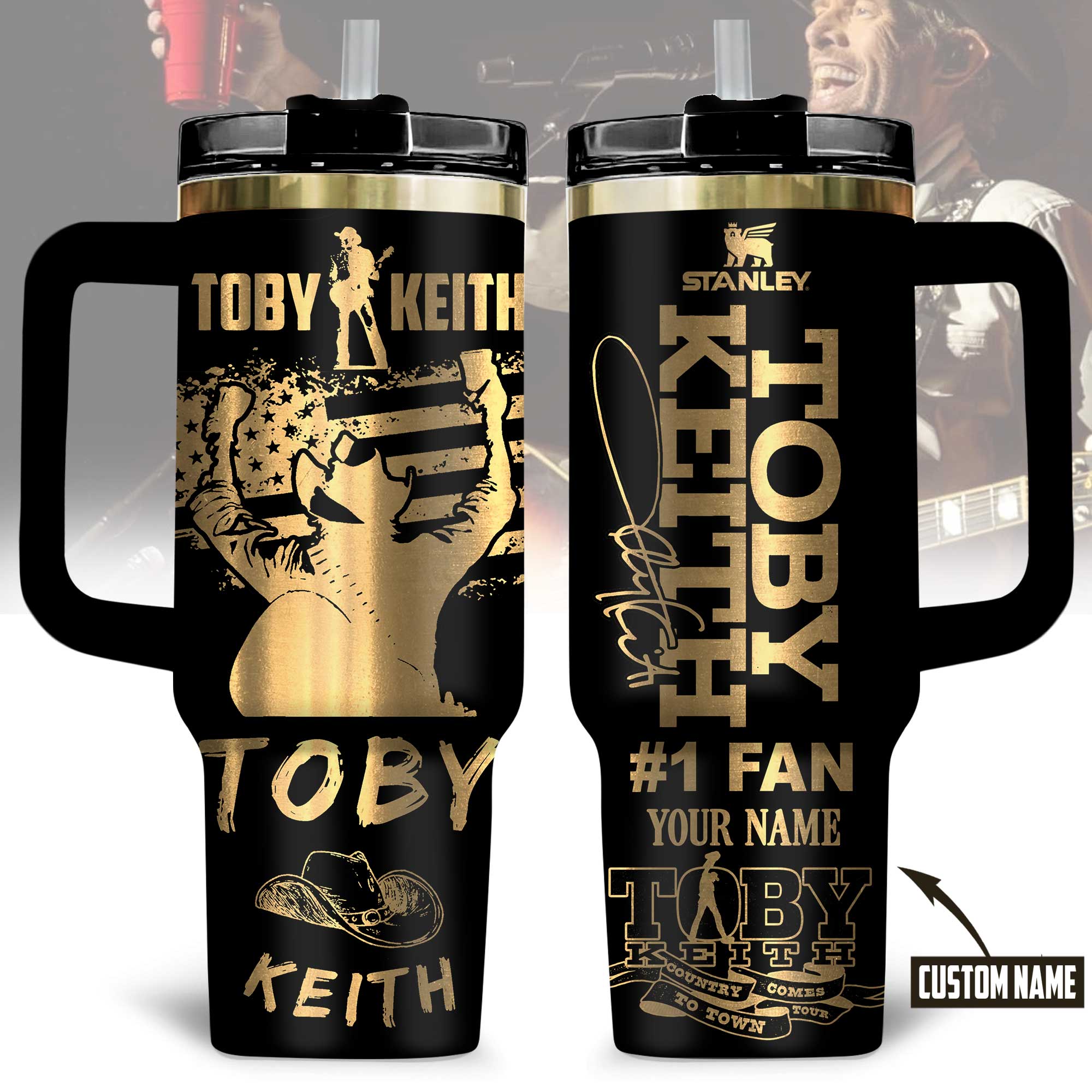 Toby Keith Music Custom Stanley Cup 40 oz 30 oz Tumbler With HandleTVC2301177