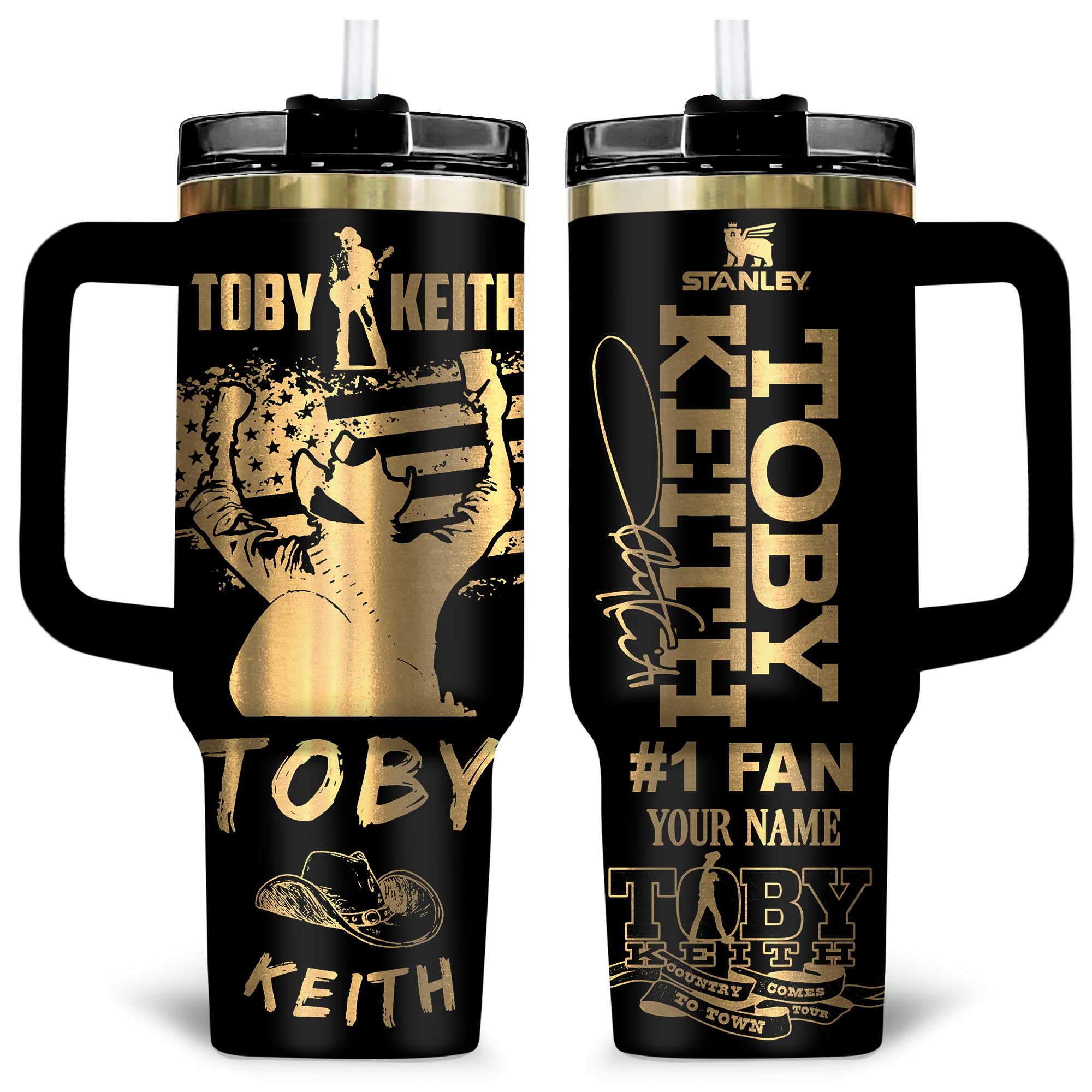 Toby Keith Music Custom Stanley Cup 40 oz 30 oz Tumbler With HandleTVC2301177 - Image 2