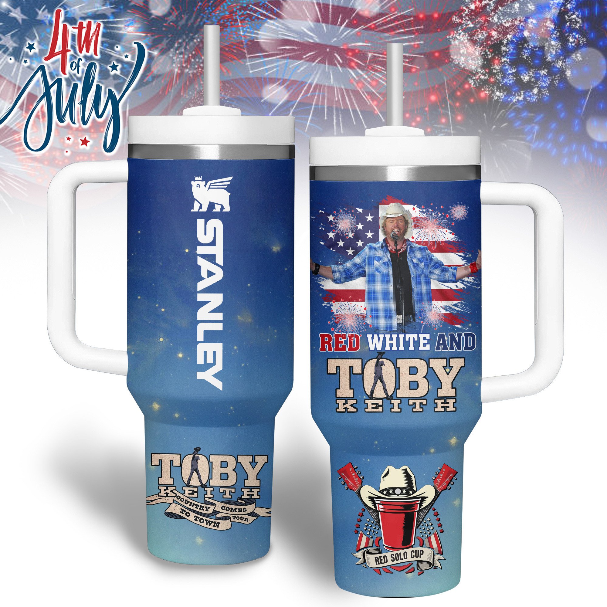 Toby Keith Music Custom Stanley Cup 40 oz 30 oz Tumbler With HandleTVC2301179