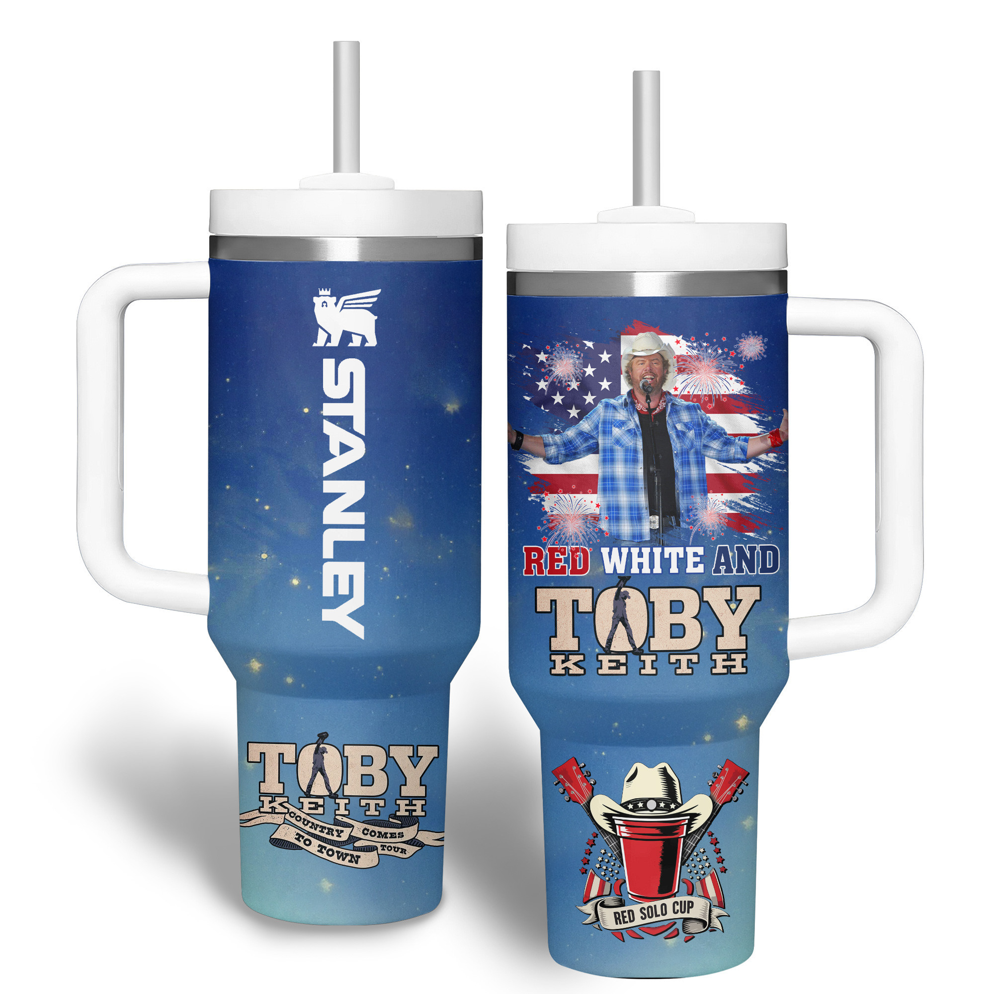 Toby Keith Music Custom Stanley Cup 40 oz 30 oz Tumbler With HandleTVC2301179 - Image 2