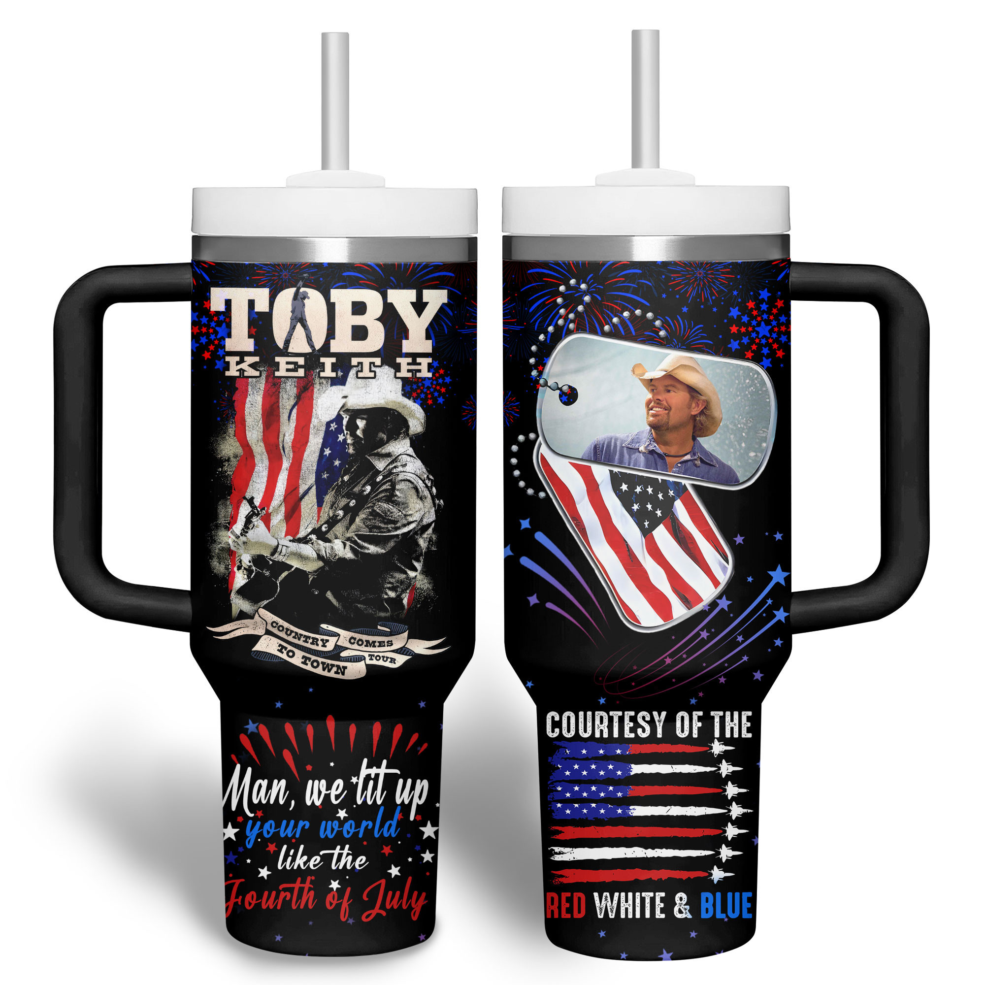 Toby Keith Music Custom Stanley Cup 40 oz 30 oz Tumbler With HandleTVC2301180 - Image 2