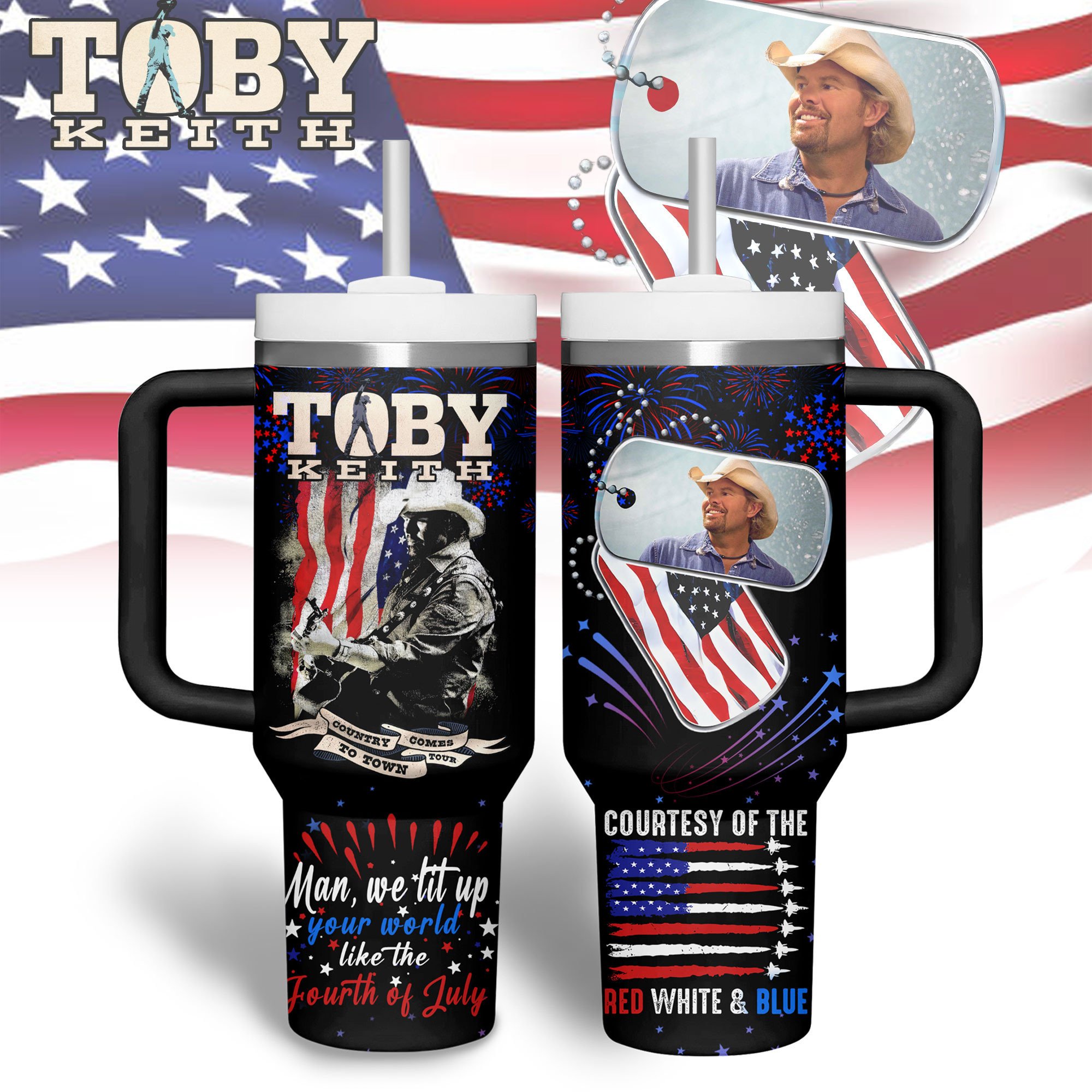Toby Keith Music Custom Stanley Cup 40 oz 30 oz Tumbler With HandleTVC2301180