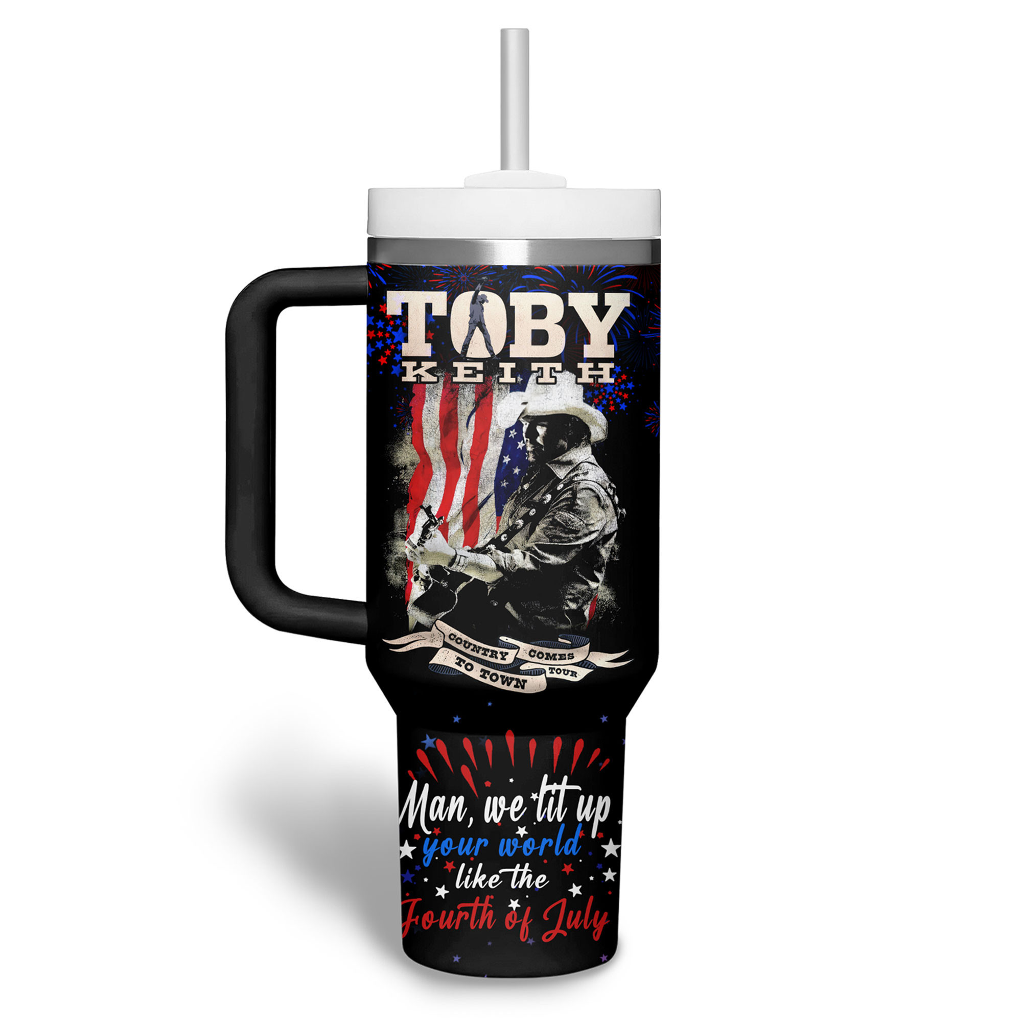 Toby Keith Music Custom Stanley Cup 40 oz 30 oz Tumbler With HandleTVC2301180 - Image 3