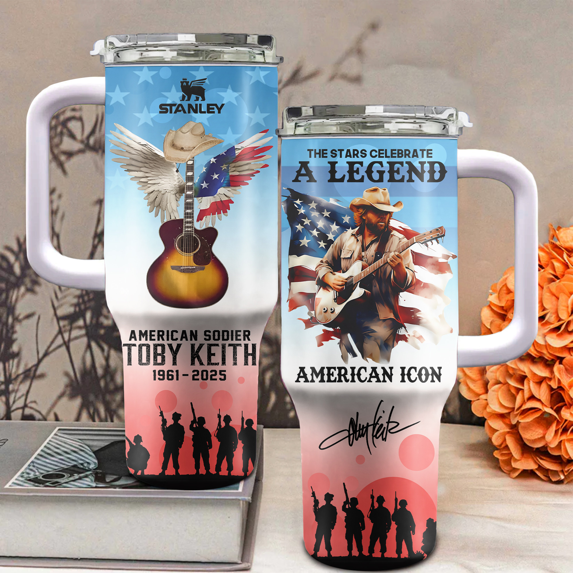 Toby Keith Music Custom Stanley Cup 40 oz 30 oz Tumbler With HandleTVC2301344 - Image 2