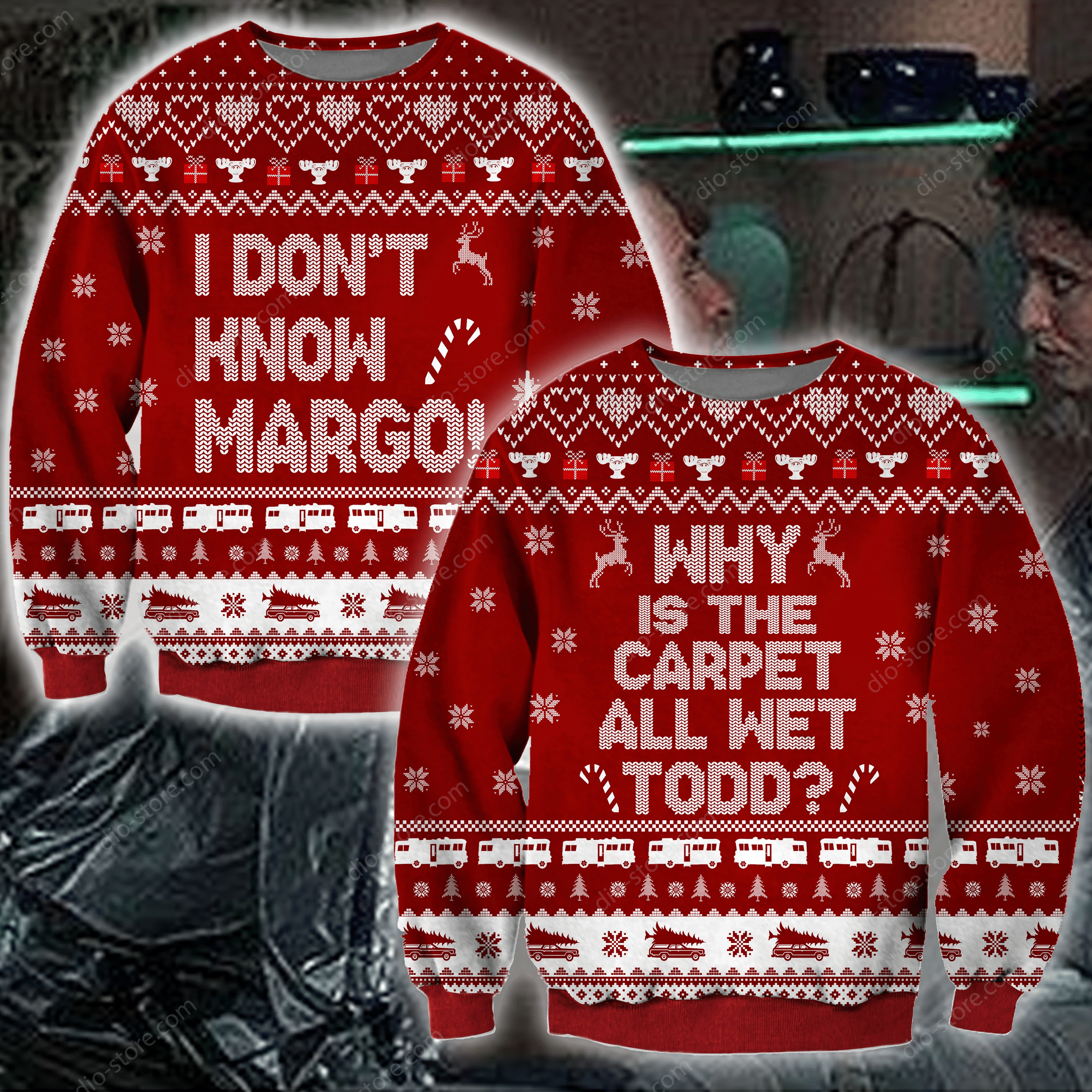 Todd- I Don'T Know Margo Ugly Christmas Sweater Adult 3D Funny Matching for family