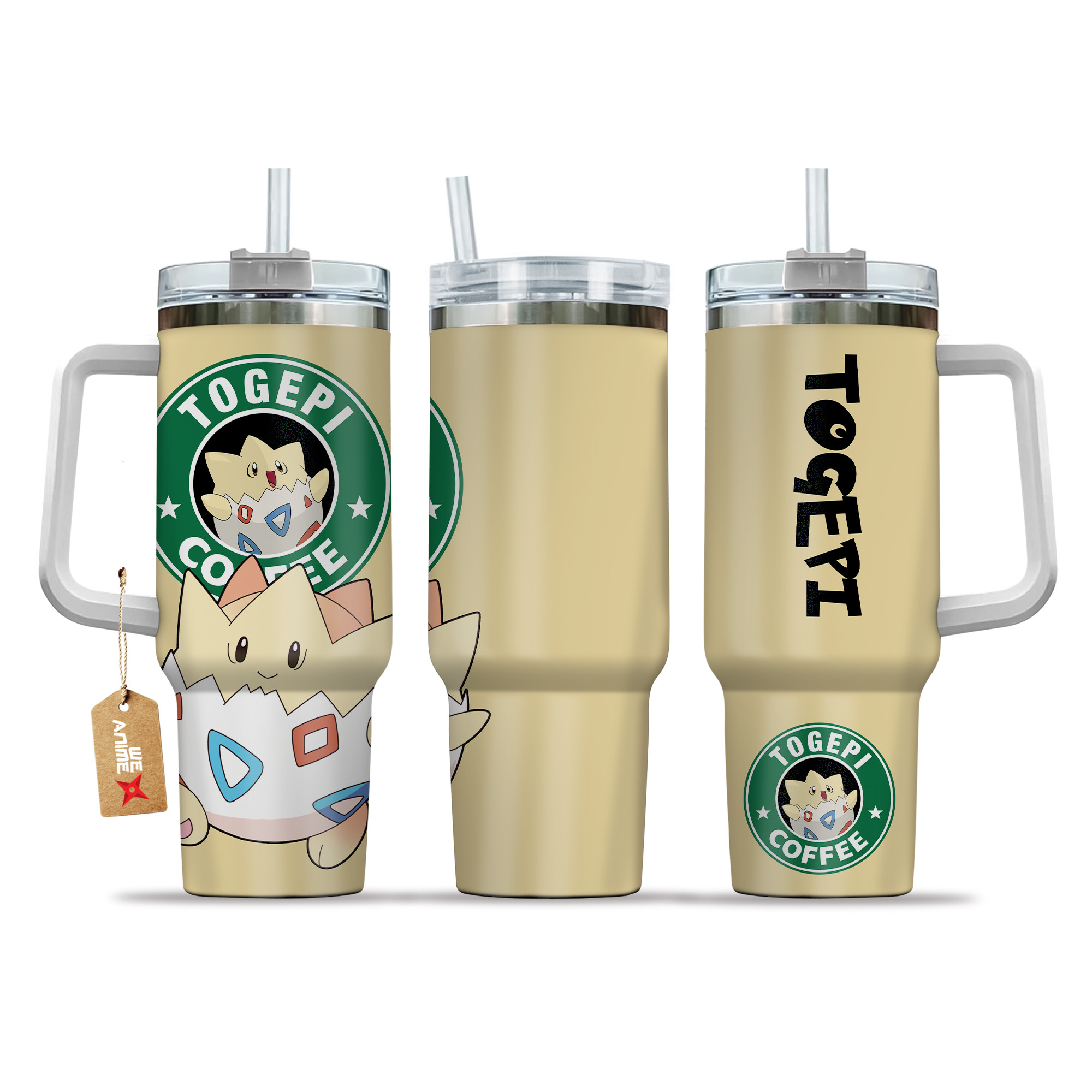 Togepi Coffee Pokemon Anime Custom Stanley Cup 40 oz 30 oz Tumbler With HandleTVC2301215