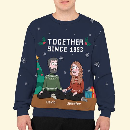 Together Since - Personalized Sweatshirt - Christmas Gift For Couple, Husband, Wife - Image 5