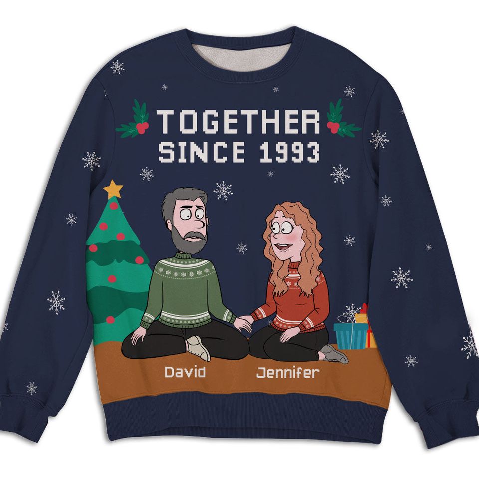 Together Since - Personalized Sweatshirt - Christmas Gift For Couple, Husband, Wife