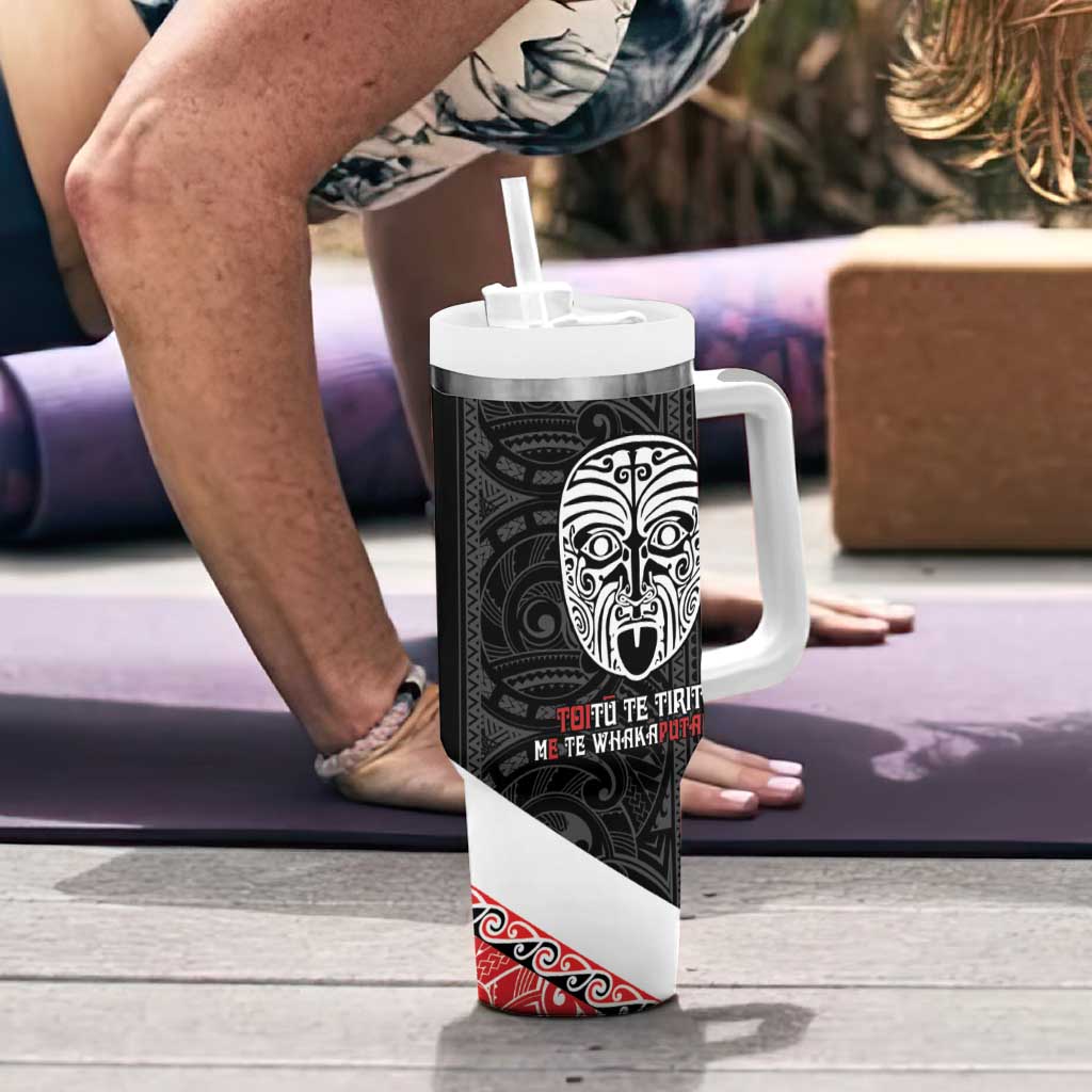 Toitu Te Tiriti Me Te Whakaputanga Maori Wahaika With Haka Face Custom Stanley Cup 40 oz 30 oz Tumbler With HandleTVC2301359 - Image 6