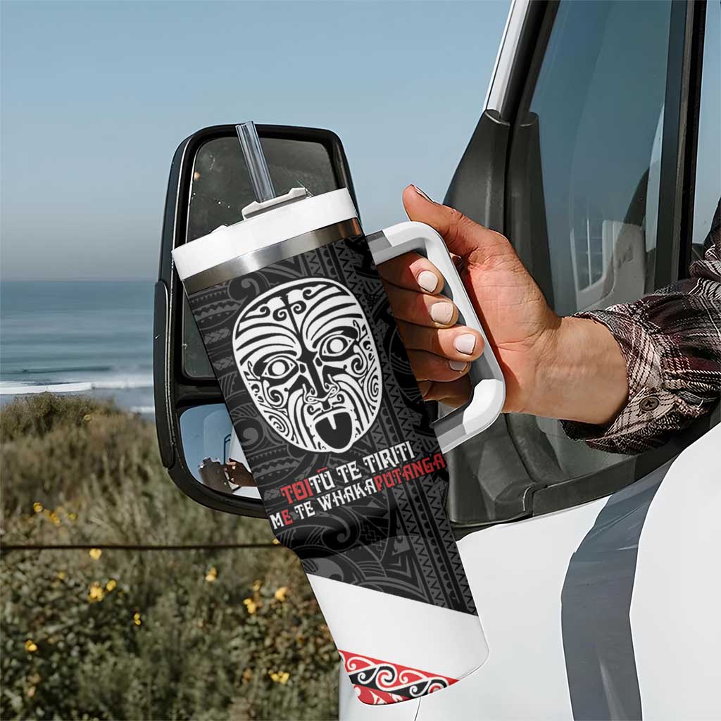 Toitu Te Tiriti Me Te Whakaputanga Maori Wahaika With Haka Face Custom Stanley Cup 40 oz 30 oz Tumbler With HandleTVC2301359 - Image 7