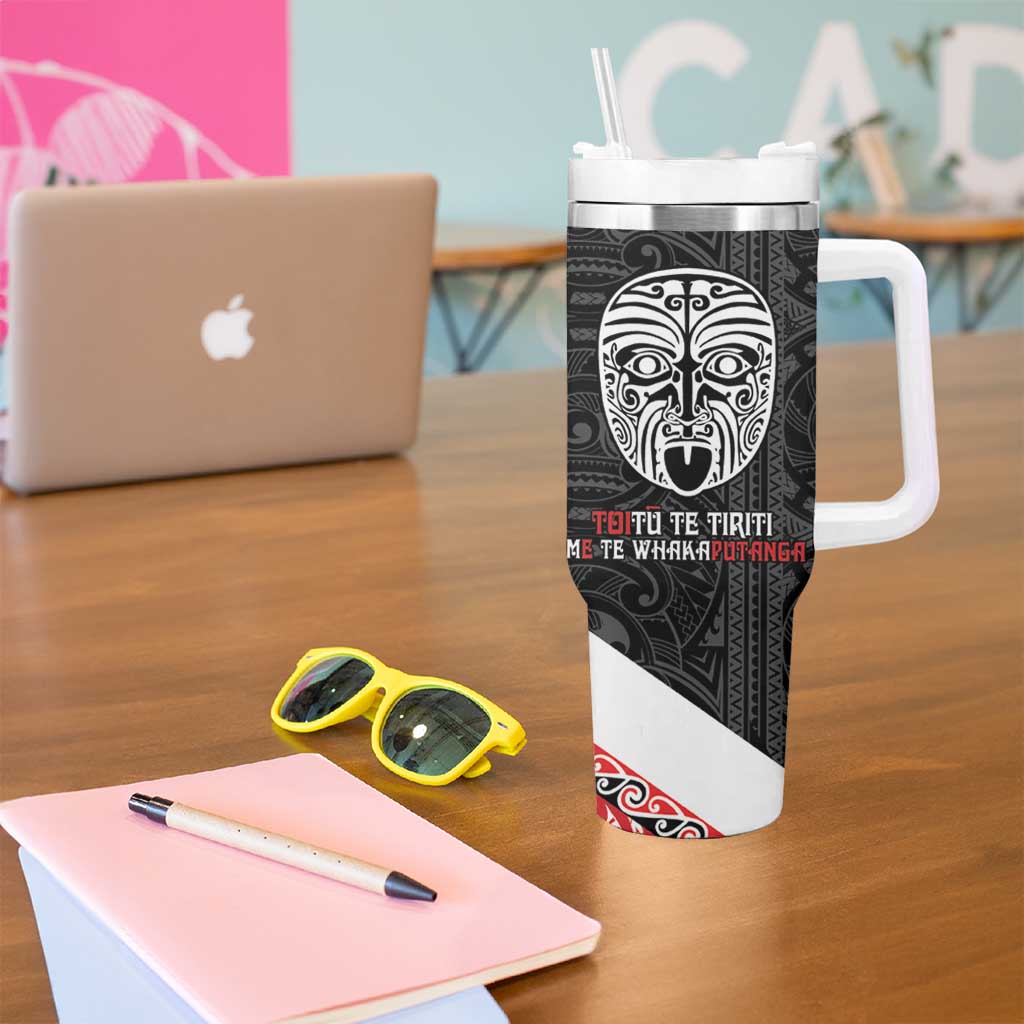 Toitu Te Tiriti Me Te Whakaputanga Maori Wahaika With Haka Face Custom Stanley Cup 40 oz 30 oz Tumbler With HandleTVC2301359 - Image 5