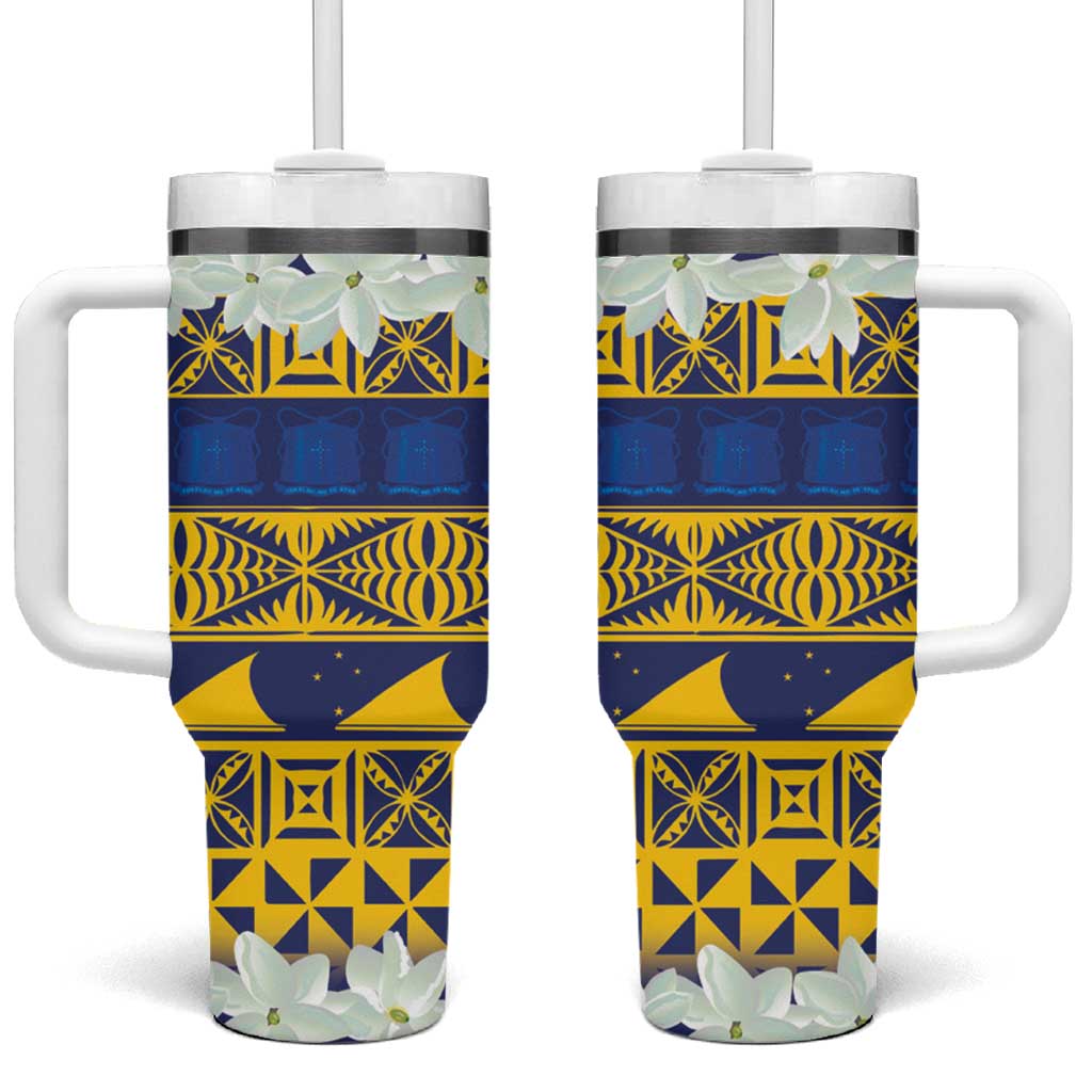 Tokelau Language Week Tokelauan Tuluma With Gardenia Thunbergia Custom Stanley Cup 40 oz 30 oz Tumbler With HandleTVC2301368