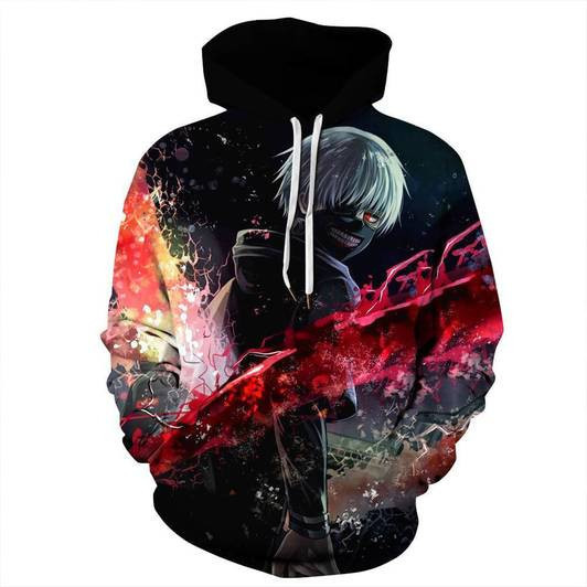 Tokyo Ghoul 3D All Over Print Hoodie, Zip Hoodie