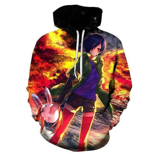 Tokyo Ghoul 3D All Over Print Hoodie, Zip Hoodie