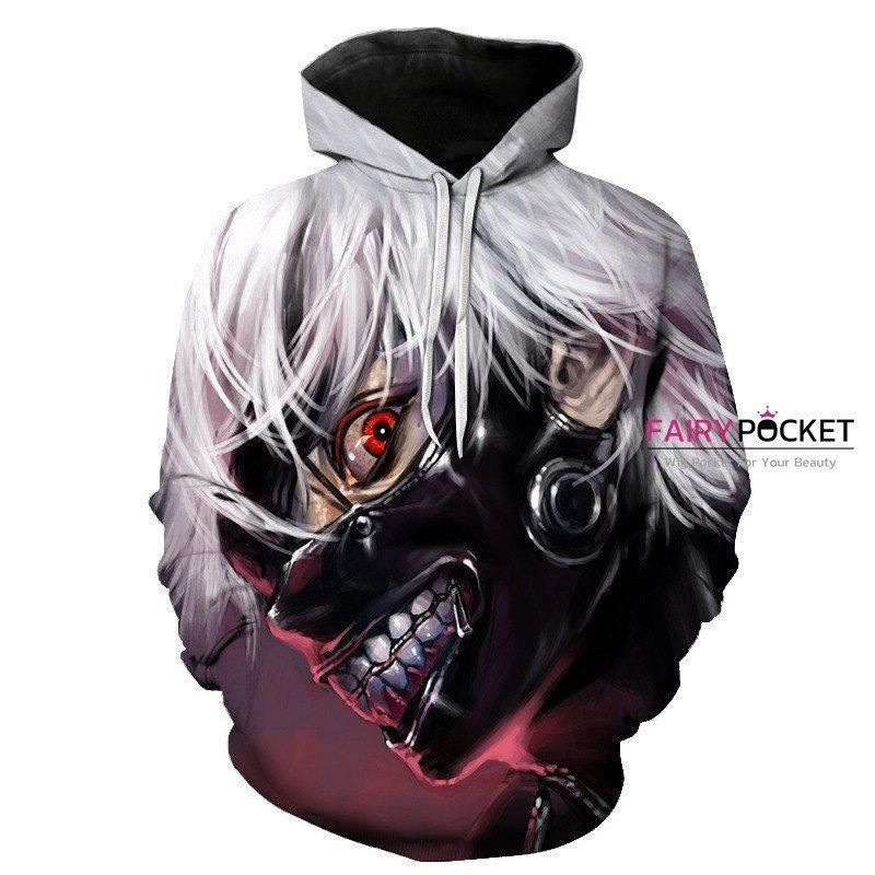 Tokyo Ghoul Ken Kaneki 3D All Over Print Hoodie, Zip Hoodie