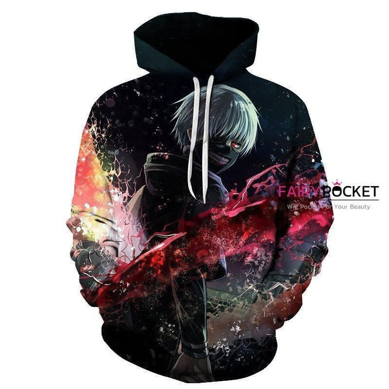 Tokyo Ghoul Ken Kaneki 3D All Over Print Hoodie, Zip Hoodie