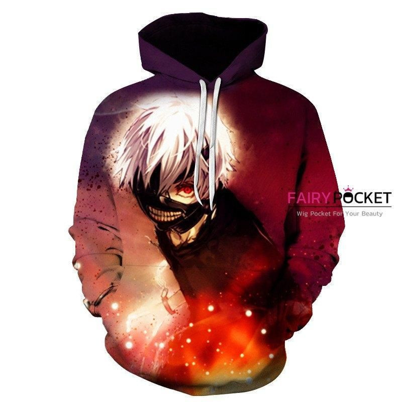 Tokyo Ghoul Ken Kaneki 3D All Over Print Hoodie, Zip Hoodie
