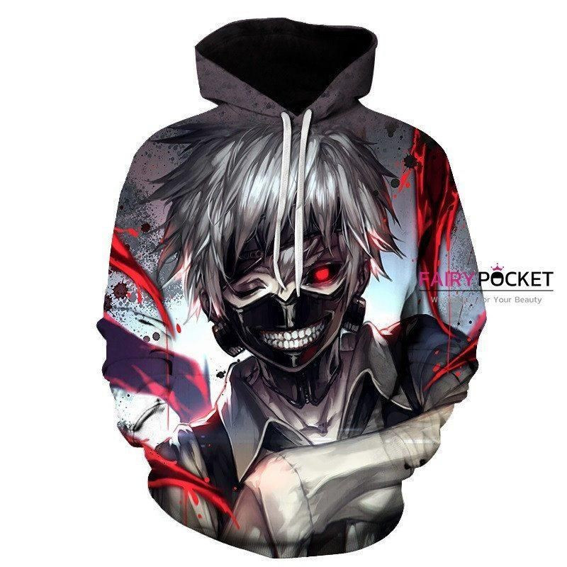Tokyo Ghoul Ken Kaneki 3D All Over Print Hoodie, Zip Hoodie