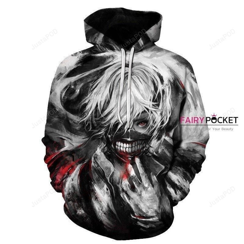 Tokyo Ghoul Ken Kaneki 3D All Over Print Hoodie, Zip Hoodie