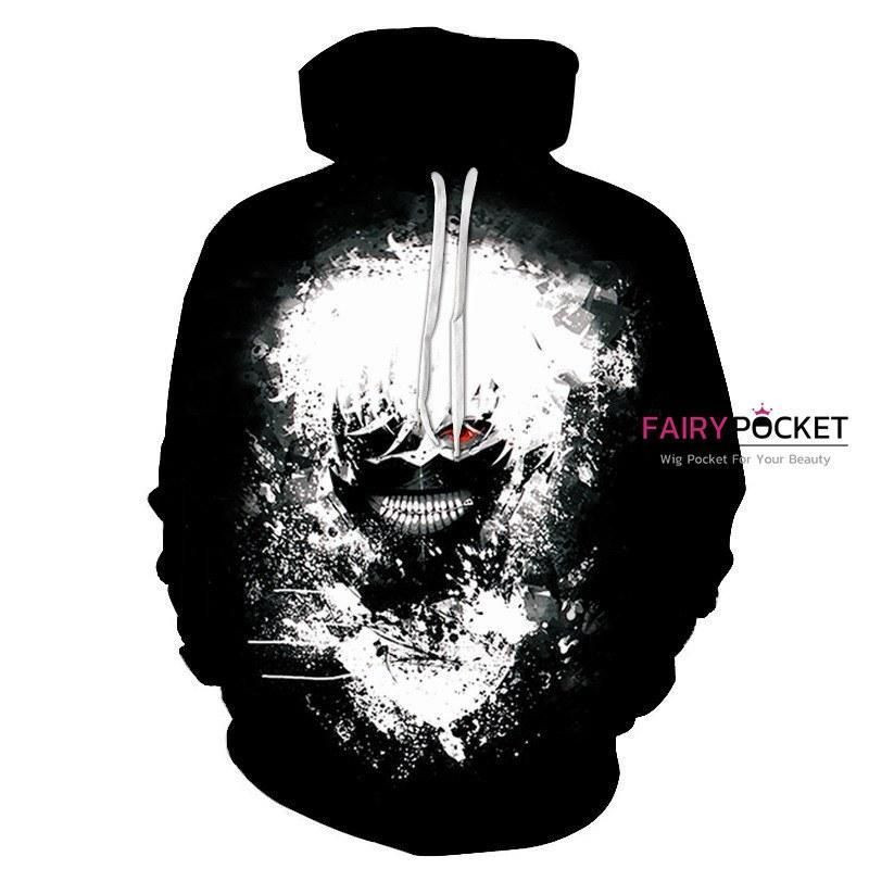 Tokyo Ghoul Ken Kaneki 3D All Over Print Hoodie, Zip Hoodie