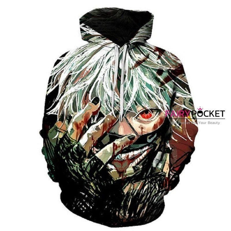 Tokyo Ghoul Ken Kaneki 3D All Over Print Hoodie, Zip Hoodie