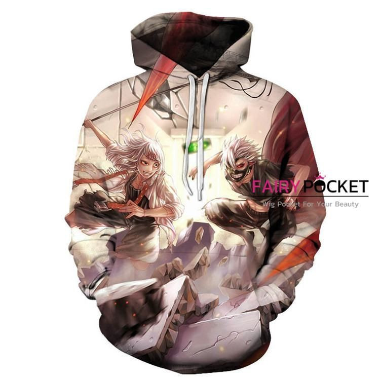 Tokyo Ghoul Ken Kaneki Juuzou Suzuya 3D All Over Print Hoodie, Zip Hoodie