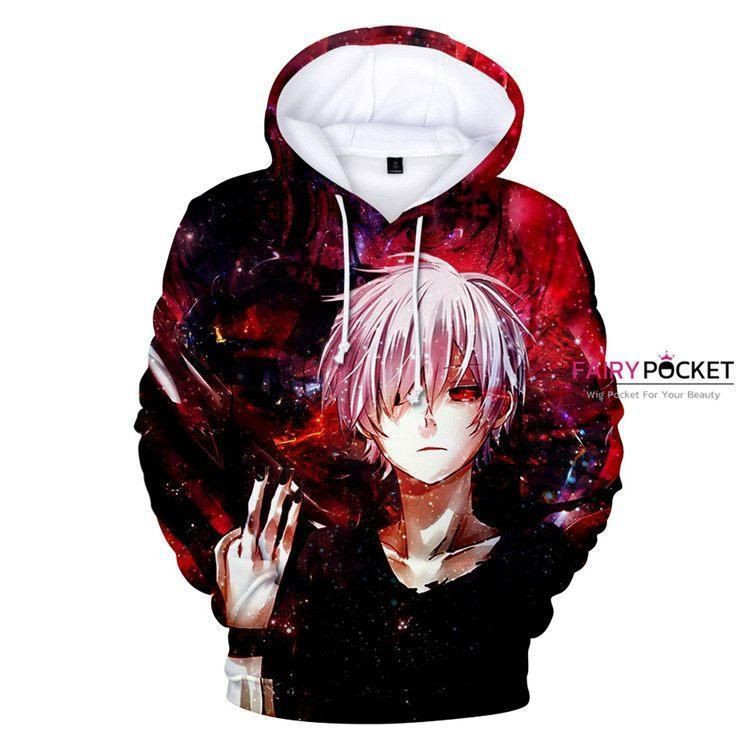 Tokyo Ghoul Ken Kaneki Red 3D All Over Print Hoodie, Zip Hoodie