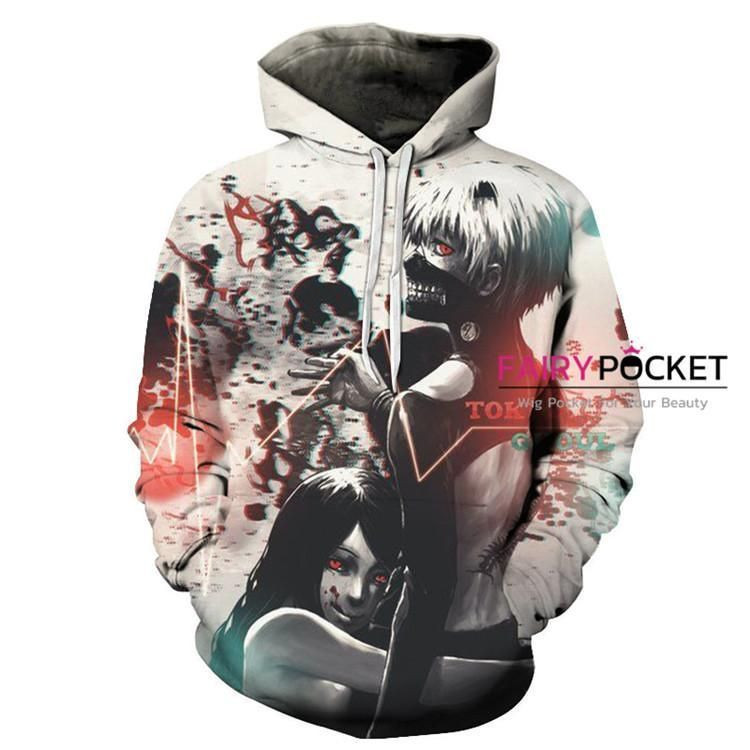 Tokyo Ghoul Ken Kaneki Rize Kamishiro 3D All Over Print Hoodie, Zip Hoodie
