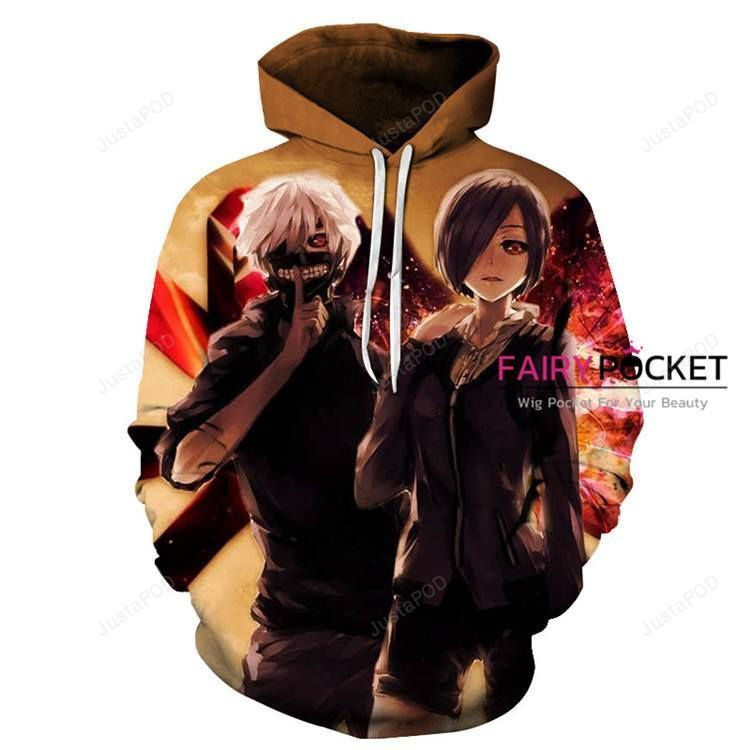 Tokyo Ghoul Ken Kaneki Touka Kirishima 3D All Over Print Hoodie, Zip Hoodie