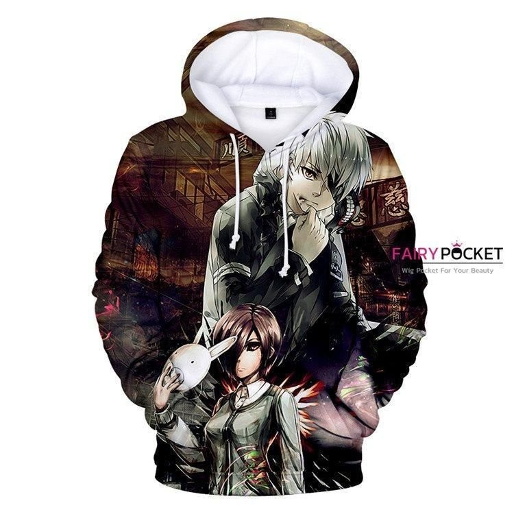 Tokyo Ghoul Ken Kaneki Touka Kirishima 3D All Over Print Hoodie, Zip Hoodie