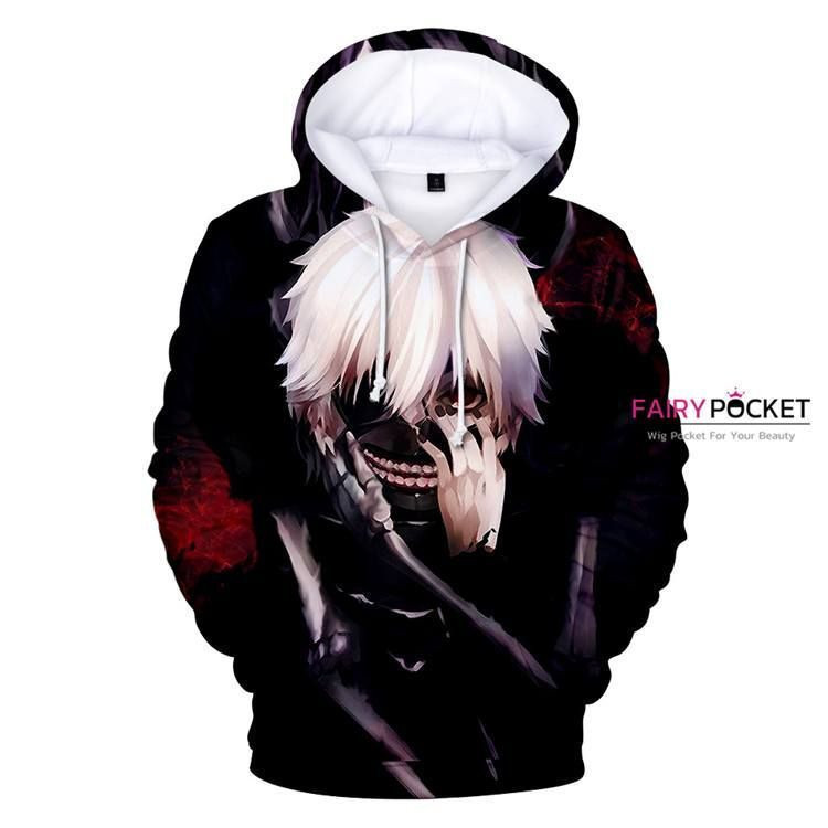 Tokyo Ghoul Ken Kaneki with Skeleton 3D All Over Print Hoodie, Zip Hoodie
