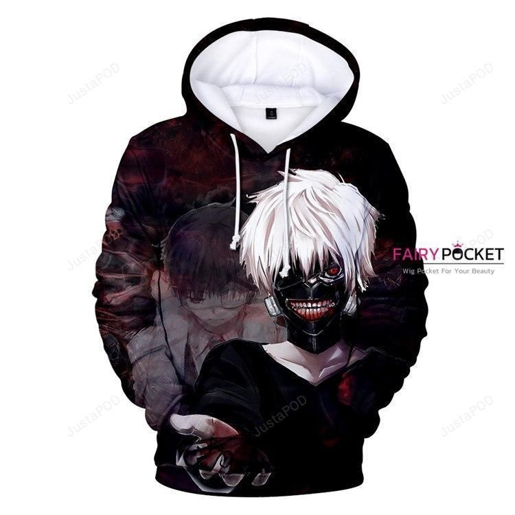 Tokyo Ghoul White-Hair Ken Kaneki 3D All Over Print Hoodie, Zip Hoodie