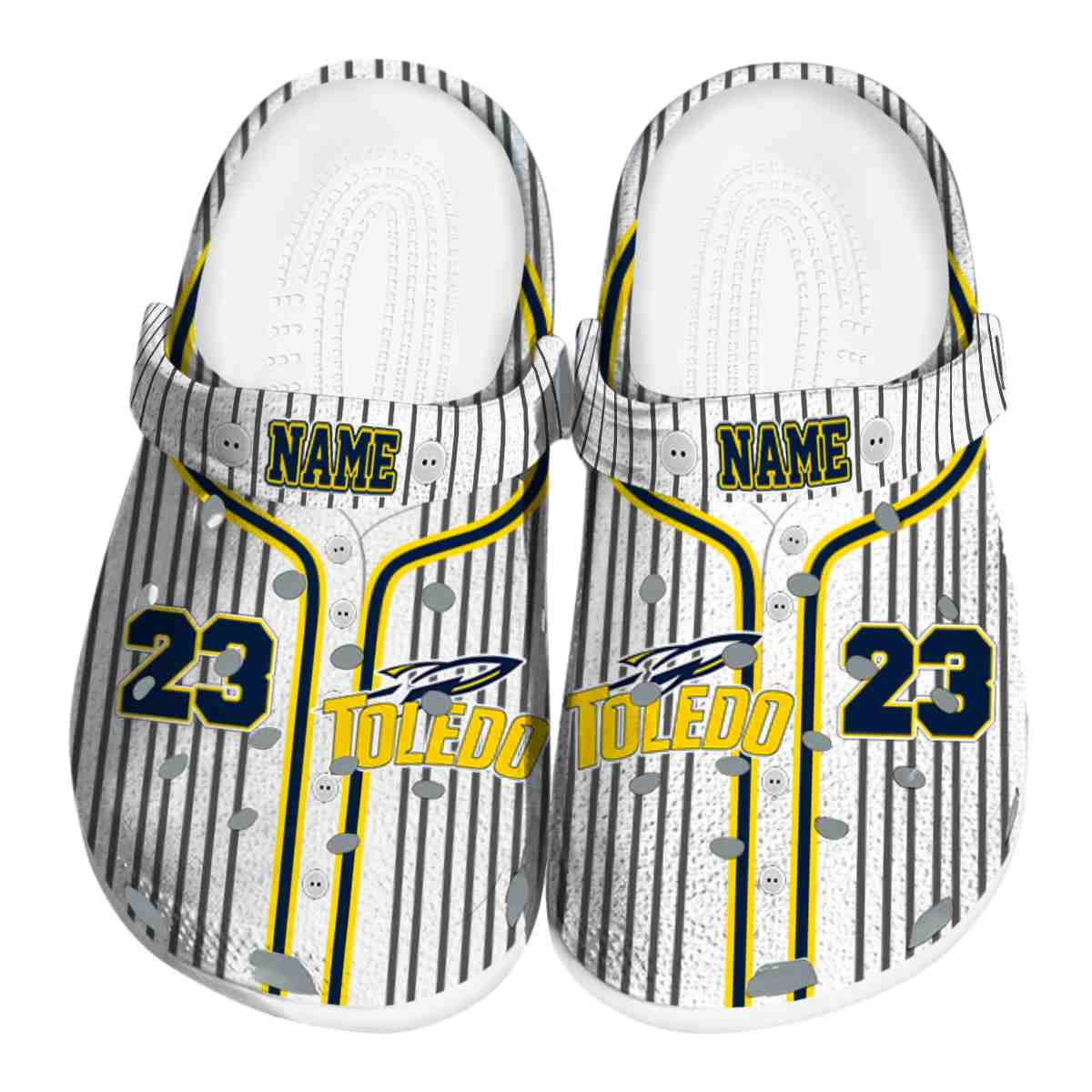 Toledo Rockets NCAA Sport Crocs Crocband Clogs Shoes Comfortable For Men Women and Kids