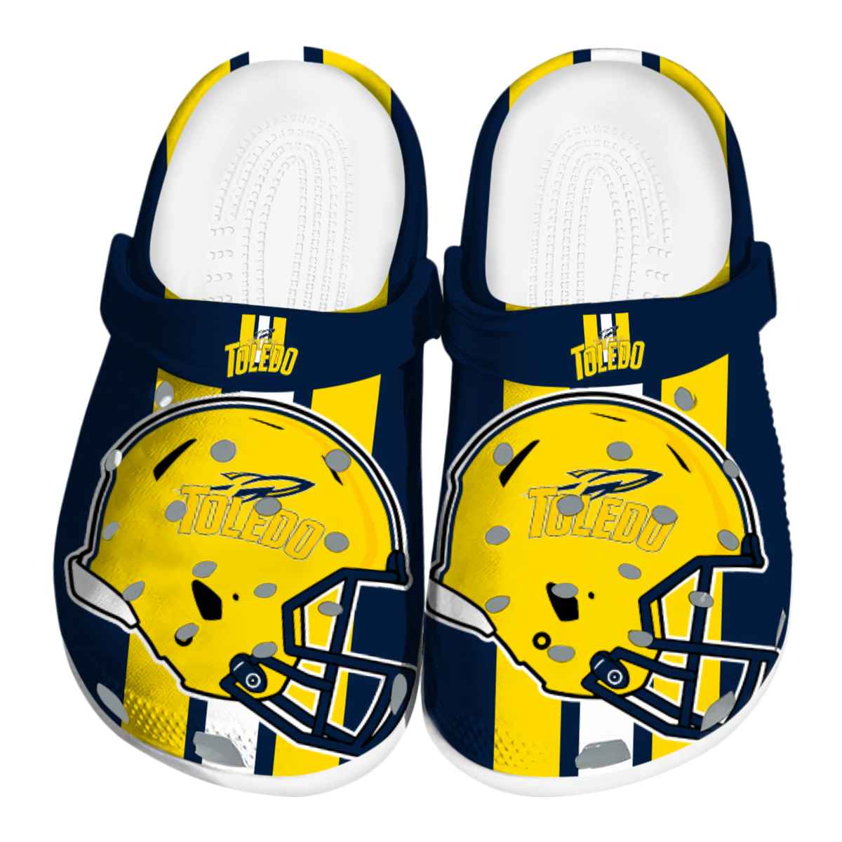 Toledo Rockets NCAA Sport Crocs Crocband Clogs Shoes Comfortable For Men Women and Kids