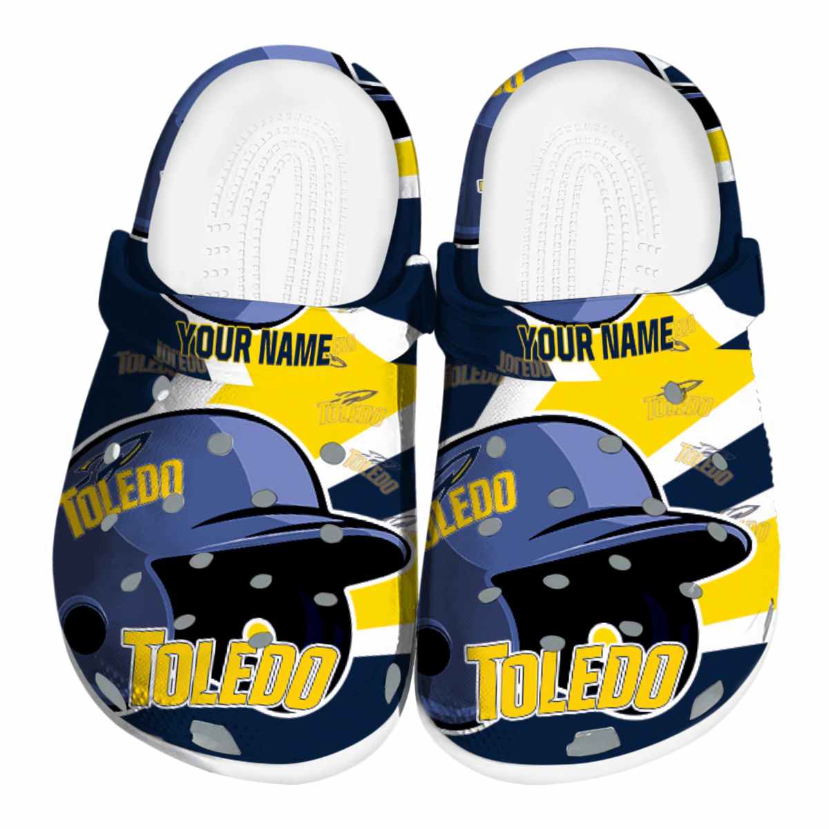 Toledo Rockets NCAA Sport Crocs Crocband Clogs Shoes Comfortable For Men Women and Kids